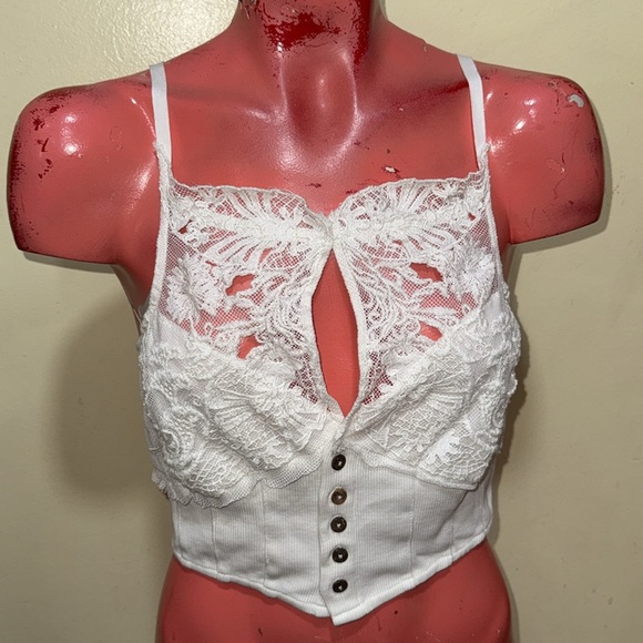 Free People crop top shirt blouse tank - Picture 2 of 4